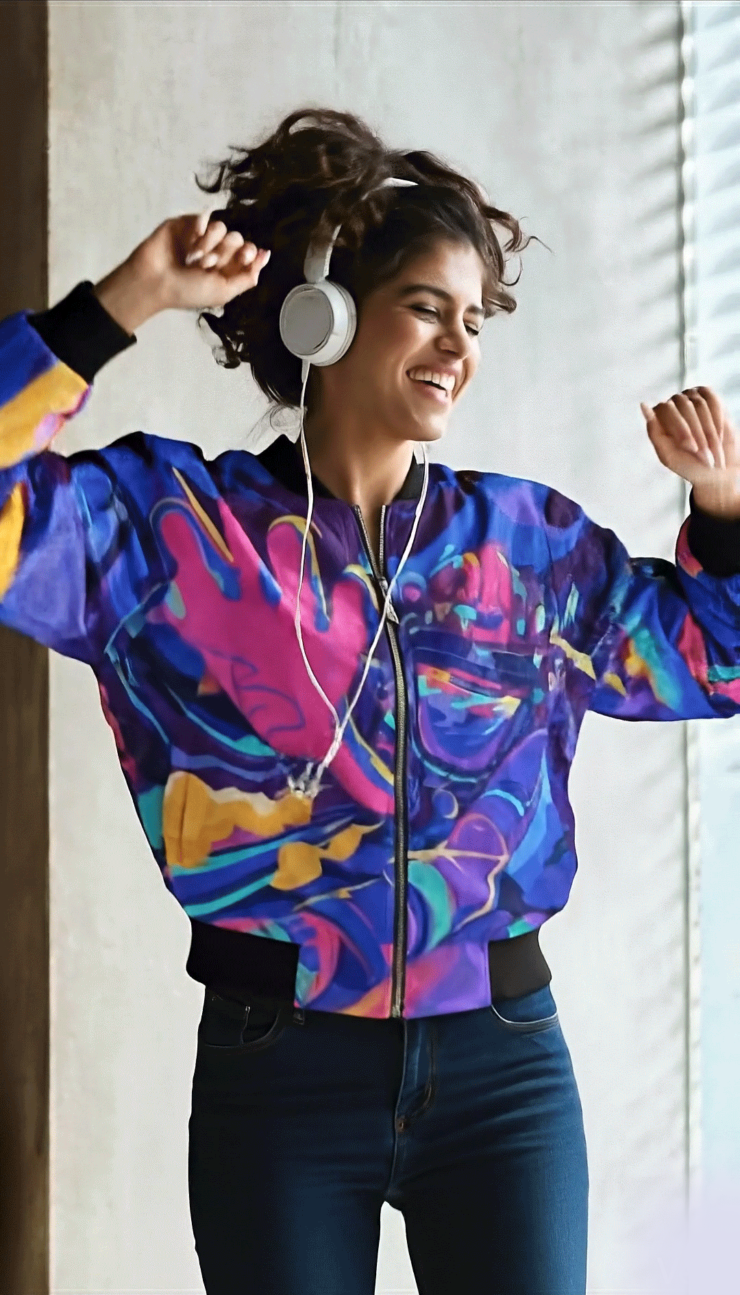 ECLX-25-104 Women's AOP Bomber Jacket