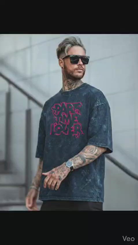 Unisex Acid Washed Oversized Tee